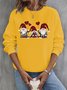 Sweat-shirts Décontracté Printemps / Automne Noël Micro-élasticité Vacances Ample Pull-over Col Rond Régulier pour Femmes
