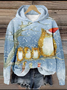Sweat-shirts Décontracté Noël Printemps / Automne Polyester Sweat-shirt à Capuche Micro-élasticité Quotidien Ample Régulier pour Femmes