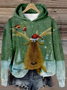 Sweat-shirts Décontracté Noël Printemps / Automne Sweat-shirt à Capuche Micro-élasticité Quotidien Noël Régulier Droit pour Femmes