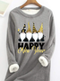 Sweat-shirts Décontracté Hiver Noël Polyester Naturel Quotidien Ample Mi-long en Toison pour Femmes