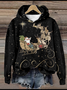 Sweat-shirts Décontracté Noël Printemps / Automne Polyester Sweat-shirt à Capuche Micro-élasticité Quotidien Ample Régulier pour Femmes