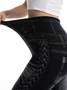 Pantalons De Yoga Femmes Décontracté Toutes Les Saisons Imprimé graphique en faux denim Polyester Quotidien Pantalon à la cheville Pantalon coupe slim Droit Régulier