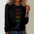 T-shirts Ethnique Décontracté Printemps / Automne Quotidien Ample Noël Col Rond Droit Régulier pour Femmes