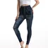 Pantalons De Yoga Femmes Décontracté Toutes Les Saisons Imprimé graphique en faux denim Polyester Quotidien Pantalon à la cheville Pantalon coupe slim Droit Régulier