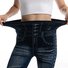 Pantalons De Yoga Femmes Décontracté Toutes Les Saisons Imprimé graphique en faux denim Polyester Quotidien Pantalon à la cheville Pantalon coupe slim Droit Régulier
