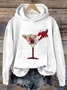 Sweat-shirts Décontracté Noël Printemps / Automne Polyester Sweat-shirt à Capuche Micro-élasticité Régulier Droit Régulier pour Femmes