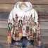 Sweat-shirts Décontracté Noël Printemps / Automne Polyester Sweat-shirt à Capuche Micro-élasticité Régulier Droit Régulier pour Femmes