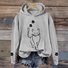 Sweat-shirts Décontracté Printemps / Automne Noël Polyester Sweat-shirt à Capuche Micro-élasticité Ample Droit Régulier pour Femmes