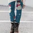 Pantalons De Yoga Femmes Décontracté Toutes Les Saisons Père Noël Polyester Micro-élasticité Fête Taille Moyenne Ligne T Régulier