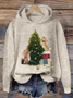 Sweat-shirts Femmes Décontracté Printemps / Automne Noël Polyester Sweat-shirt à Capuche Quotidien Ample Régulier Régulier
