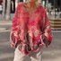 Sweat-shirts Décontracté Noël Printemps / Automne Col V Quotidien Ample Noël Mi-long Droit pour Femmes