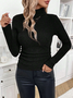 Pulls Simple Plain Hiver Polyester Poids lourd Thermique Domestique Régulier Droit pour Femmes