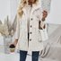 Micro-élasticité Encapuchonné Sans Manches en Toison Plain Gilet pour Femmes
