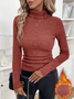 Pulls Simple Plain Hiver Polyester Poids lourd Thermique Domestique Régulier Droit pour Femmes