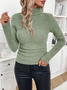 Pulls Simple Plain Hiver Polyester Poids lourd Thermique Domestique Régulier Droit pour Femmes