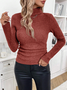 Pulls Simple Plain Hiver Polyester Poids lourd Thermique Domestique Régulier Droit pour Femmes
