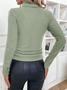 Pulls Simple Plain Hiver Polyester Poids lourd Thermique Domestique Régulier Droit pour Femmes