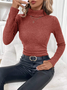 Pulls Simple Plain Hiver Polyester Poids lourd Thermique Domestique Régulier Droit pour Femmes