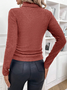 Pulls Simple Plain Hiver Polyester Poids lourd Thermique Domestique Régulier Droit pour Femmes