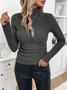 Pulls Simple Plain Hiver Polyester Poids lourd Thermique Domestique Régulier Droit pour Femmes