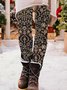 Pantalons De Yoga Décontracté Ethnique Toutes Les Saisons Naturel à Haute Élasticité Serré Long Legging Régulier pour Femmes
