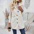Micro-élasticité Encapuchonné Sans Manches en Toison Plain Gilet pour Femmes