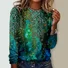 T-shirts Femmes Décontracté Ethnique Printemps / Automne Ample Jersey Manches Longues Col Rond Régulier Droit