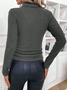Pulls Simple Plain Hiver Polyester Poids lourd Thermique Domestique Régulier Droit pour Femmes