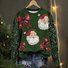 Sweat-shirts Décontracté Printemps / Automne Père Noël Polyester Micro-élasticité Quotidien Manches Longues Col Rond Régulier pour Femmes
