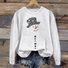 Sweat-shirts Décontracté Printemps / Automne Père Noël Polyester Micro-élasticité Quotidien Manches Longues Col Rond Régulier pour Femmes