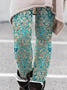 Pantalons De Yoga Femmes Décontracté Ethnique Toutes Les Saisons Naturel à Haute Élasticité Serré Jersey Long Droit