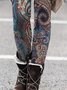 Pantalons De Yoga Femmes Décontracté Ethnique Toutes Les Saisons à Haute Élasticité Quotidien Serré Jersey Long Droit