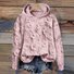 Sweat-shirts Décontracté Floral Printemps / Automne Polyester Sweat-shirt à Capuche Micro-élasticité Quotidien Manches Longues Régulier pour Femmes