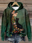 Sweat-shirts Femmes Décontracté Floral Printemps / Automne Sweat-shirt à Capuche Quotidien Ample Manches Longues Régulier Droit