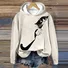 Sweat-shirts Femmes Décontracté Imprimé d'Animal Printemps / Automne Polyester Sweat-shirt à Capuche Ample Manches Longues Droit Régulier
