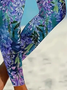 Pantalons De Yoga Décontracté Toutes Les Saisons Feuille Quotidien Serré Long Legging Droit Régulier pour Femmes