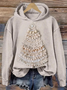 Sweat-shirts Décontracté Printemps / Automne Noël Polyester Sweat-shirt à Capuche Micro-élasticité Ample Manches Longues Régulier pour Femmes