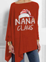 Chemisiers1 Décontracté Printemps / Automne Noël Quotidien Ample Jersey Manches Longues Mi-long Régulier pour Femmes