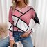 T-shirts Femmes Décontracté Floral Printemps / Automne Quotidien Ample Jersey Col Rond Régulier le Jour de la Saint-Valentin