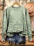 Sweat-shirts Rétro Printemps / Automne impression en 3D Polyester Micro-élasticité Ample Manches Longues Col Rond Régulier pour Femmes