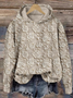 Sweat-shirts Décontracté Floral Printemps / Automne Sweat-shirt à Capuche Micro-élasticité Ample Manches Longues Régulier Régulier pour Femmes
