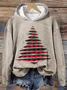 Sweat-shirts Décontracté Printemps / Automne Noël Polyester Sweat-shirt à Capuche Ample Régulier Droit Régulier pour Femmes
