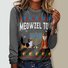 T-shirts Décontracté Abstrait Printemps / Automne Micro-élasticité Quotidien Ample Jersey Manches Longues Régulier pour Femmes