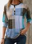 Chemisiers1 Femmes Décontracté Printemps / Automne Bloc de Couleur Polyester Micro-élasticité Manches Longues à Épaules Dénudées Régulier Régulier