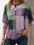 Chemisiers1 Femmes Décontracté Printemps / Automne Bloc de Couleur Polyester Micro-élasticité Manches Longues à Épaules Dénudées Régulier Régulier