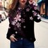 T-shirts Décontracté Ethnique Printemps / Automne Jersey Manches Longues Régulier le Jour de la Saint-Valentin Droit Régulier pour Femmes