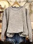 Sweat-shirts Rétro Printemps / Automne impression en 3D Polyester Micro-élasticité Vacances Manches Longues Droit Régulier pour Femmes