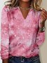 T-shirts Femmes Décontracté Printemps / Automne Bloc de Couleur Aucune élasticité Quotidien Jersey Standard Manches Longues T.-N.-L.