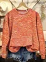 Sweat-shirts Rétro Printemps / Automne impression en 3D Polyester Micro-élasticité Vacances Manches Longues Droit Régulier pour Femmes