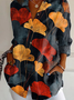 Chemises Femmes Décontracté Abstrait Printemps / Automne Polyester Ample Manches Longues Régulier Régulier Col de Chemise
